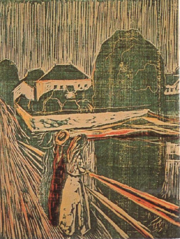 Edvard Munch Girl on the bridge china oil painting image
